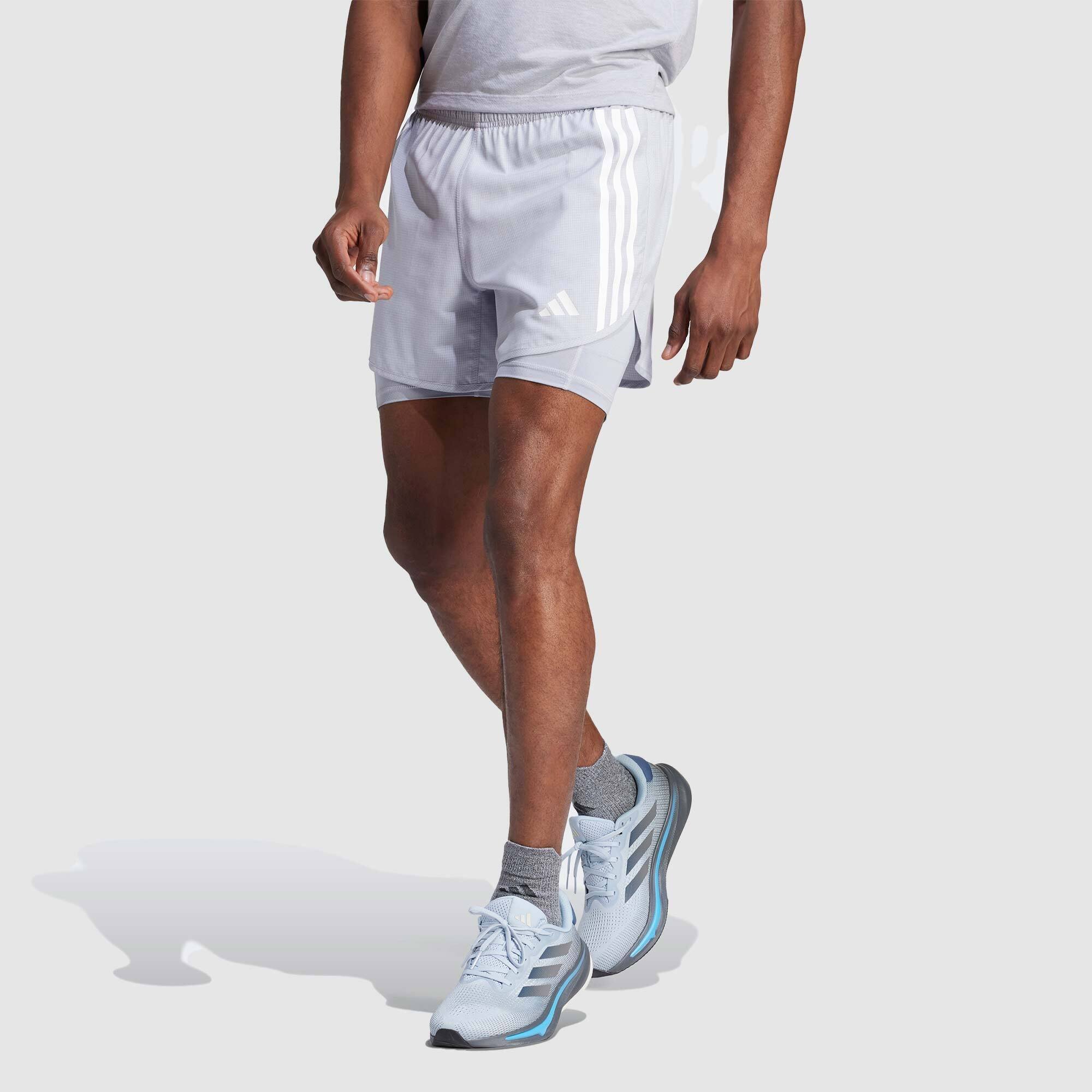 adidas Mens On the Run Everyday 2 in 1 Short