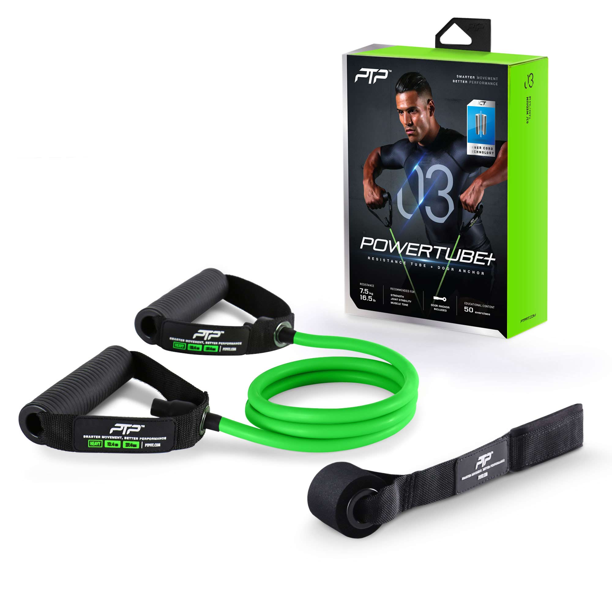 PTP Medium Power Tube+ Resistance Band Green