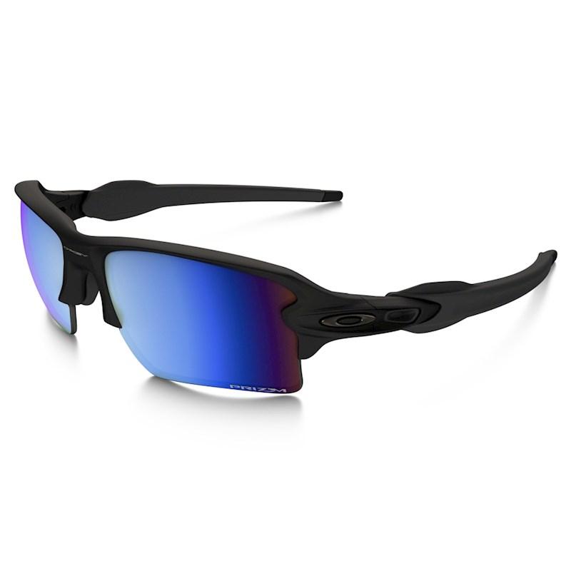 Oakley Polarised Flak 2.0 XL Sunglasses Black PRIZM Deep Water Rebel Sport