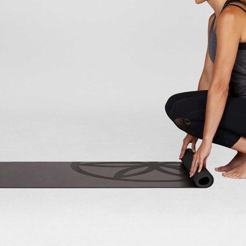 Gaiam Dry Grip Yoga Mat Black 4mm Rebel Sport
