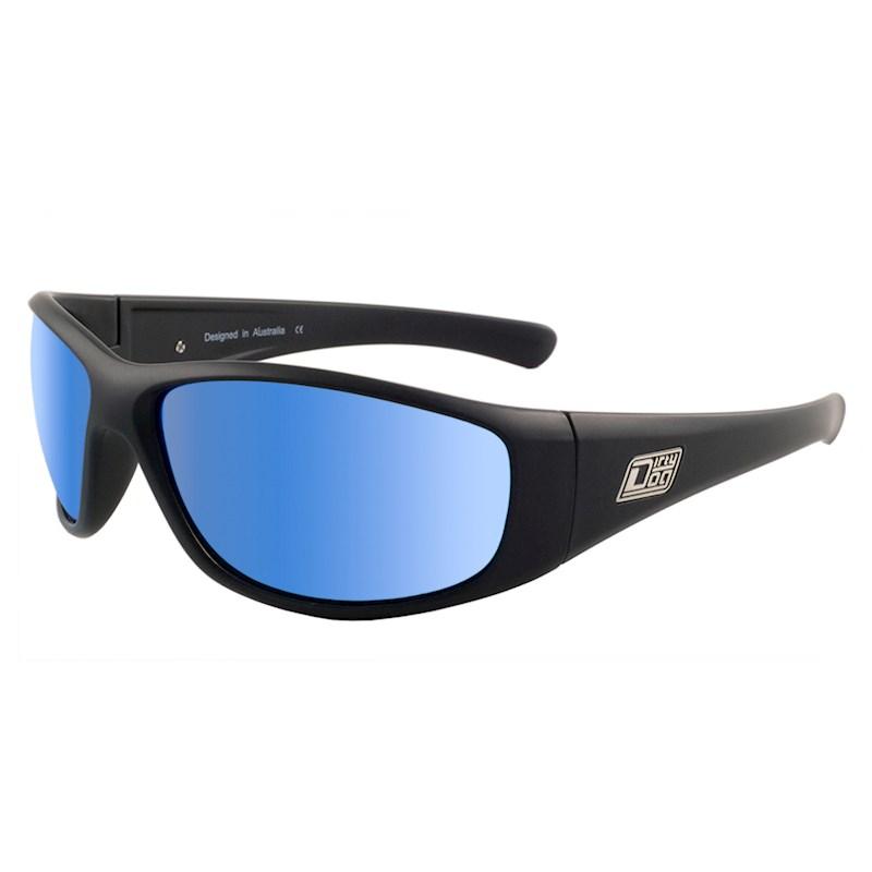 Dirty Dog Polarised Wolf Black Ice Blue Mirror Rebel Sport