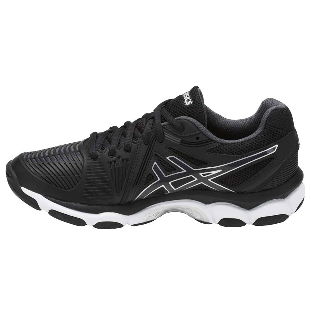 black asics netball shoes