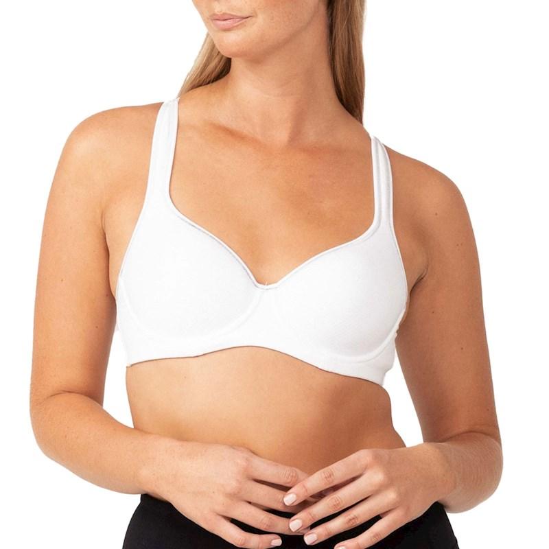 Triumph Women's Triaction Racerback Sports Bra - White - Size 12C