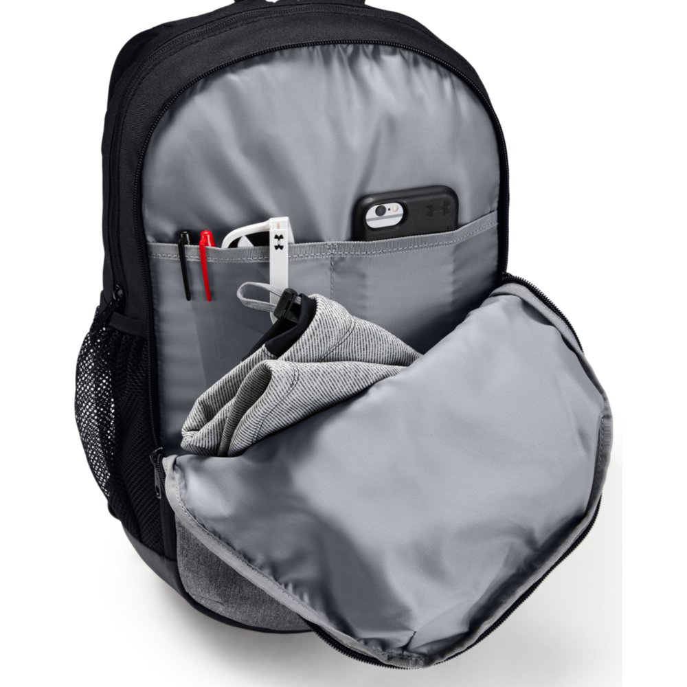 white and gray under armour backpack