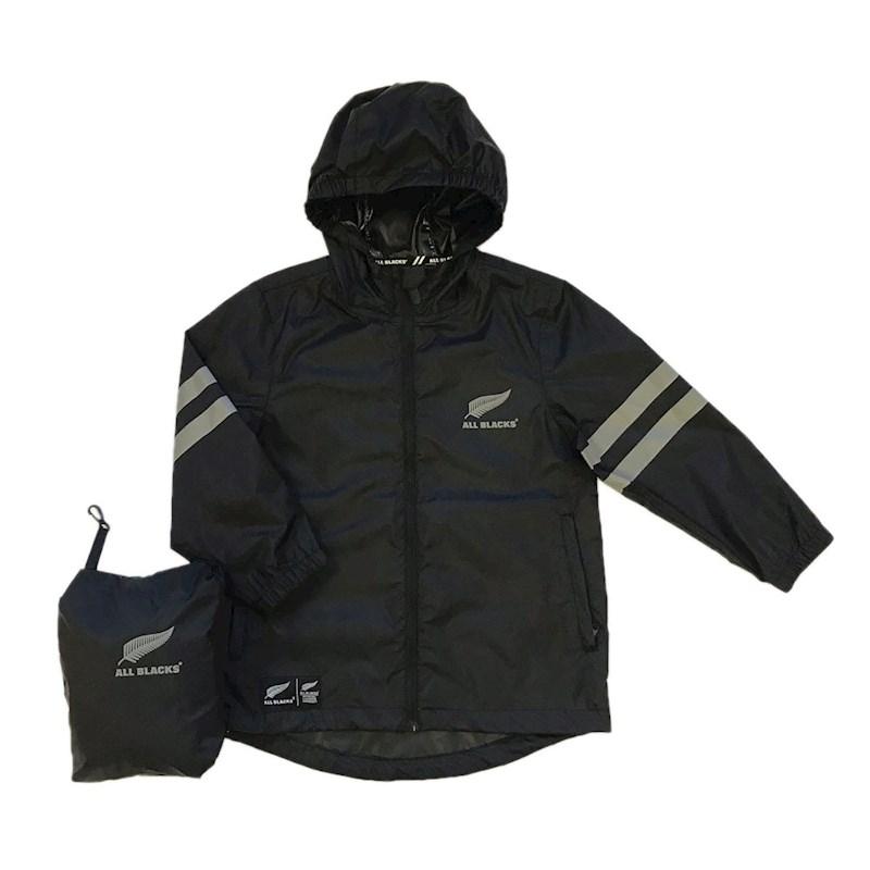 Juniors All Blacks Packable Rain Jacket Rebel Sport