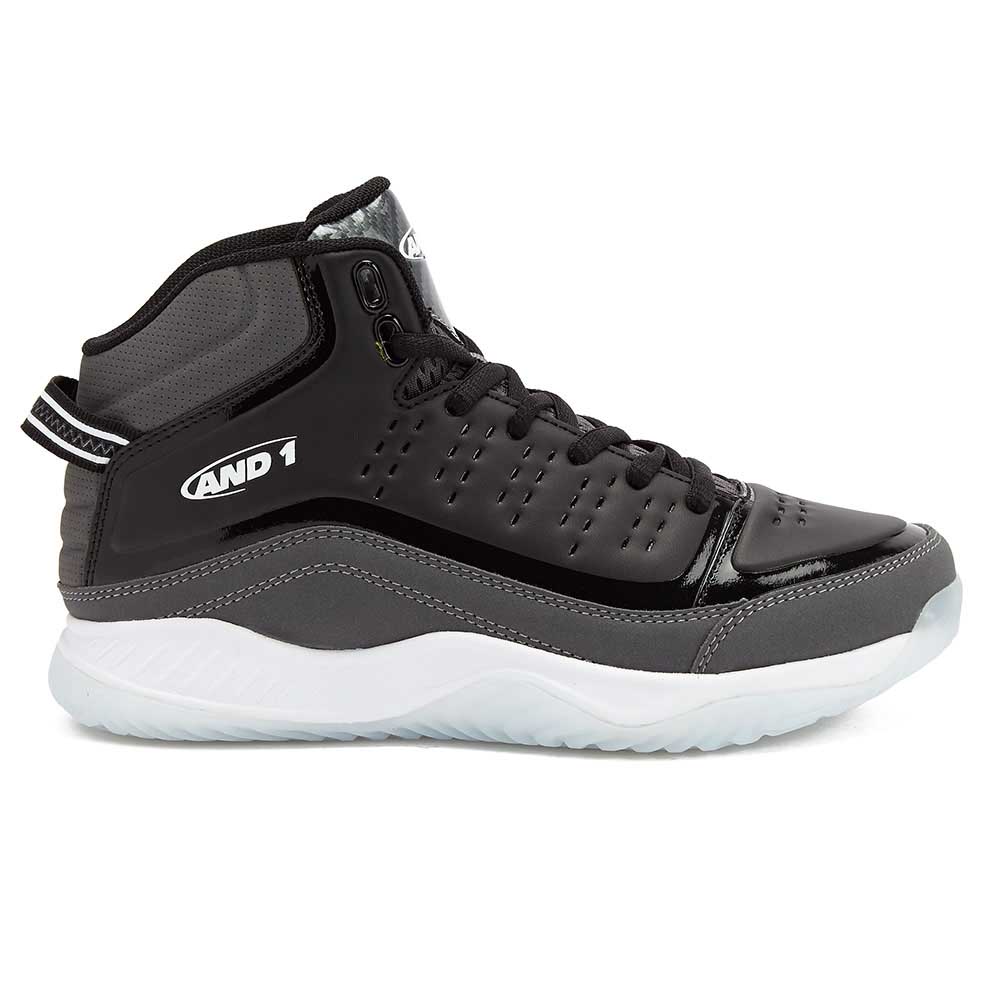 black and white youth basketball shoes