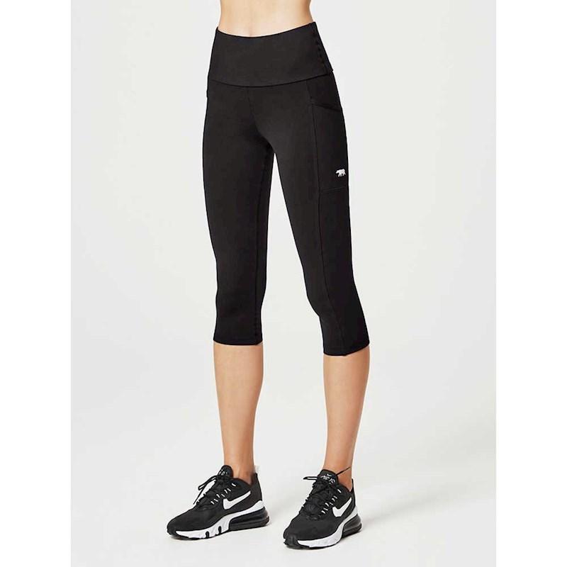 Womens Tights with Pockets. Running Bare Power Moves 3/4 Leggings