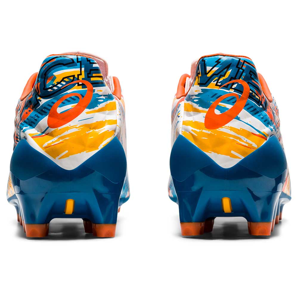 orange asics football boots
