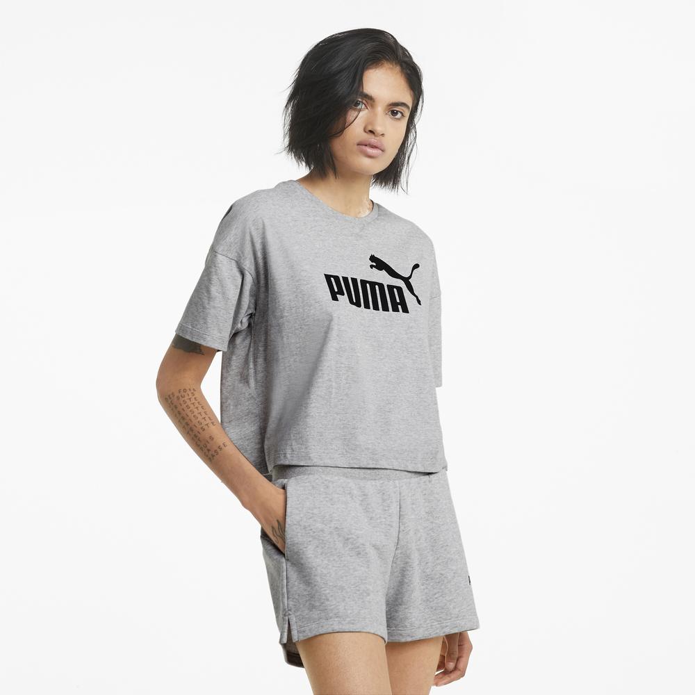 Puma Womens Essential Logo Cropped Tshirt