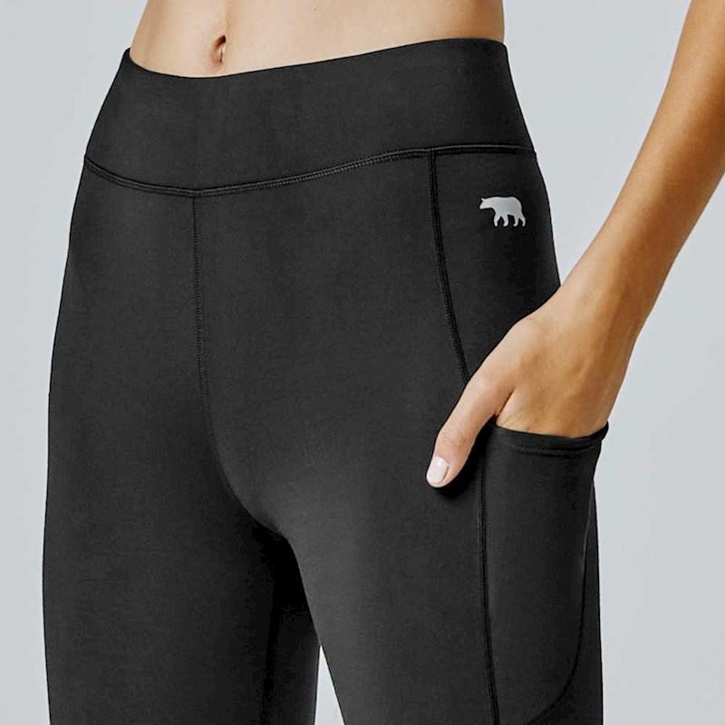 Running Bare Womens Ab Waisted Thermal Flex Zone Tight Rebel Sport