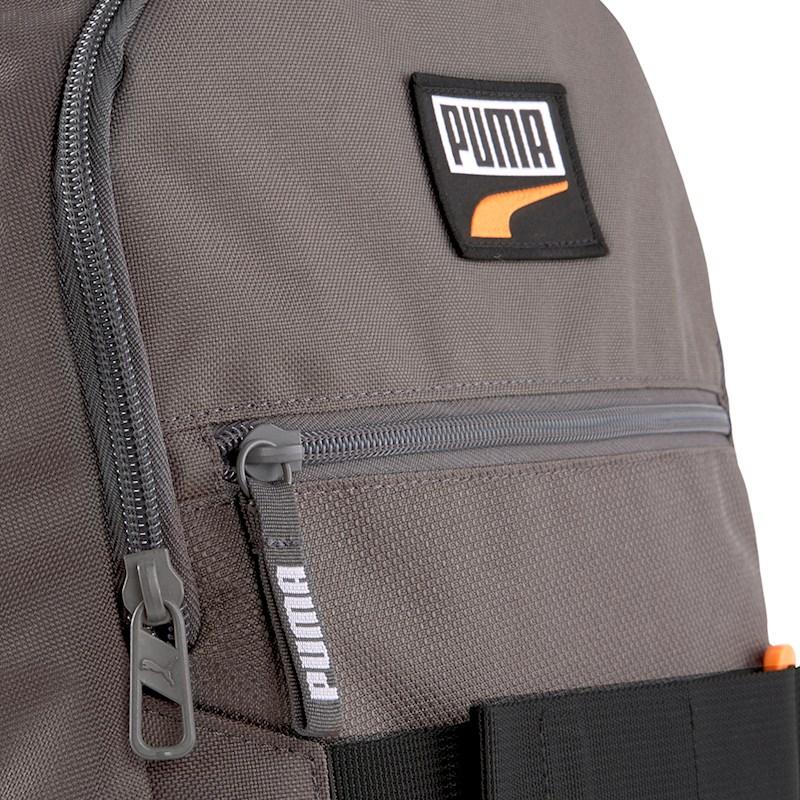Puma Deck Backpack Grey Orange 23 Litres Rebel Sport