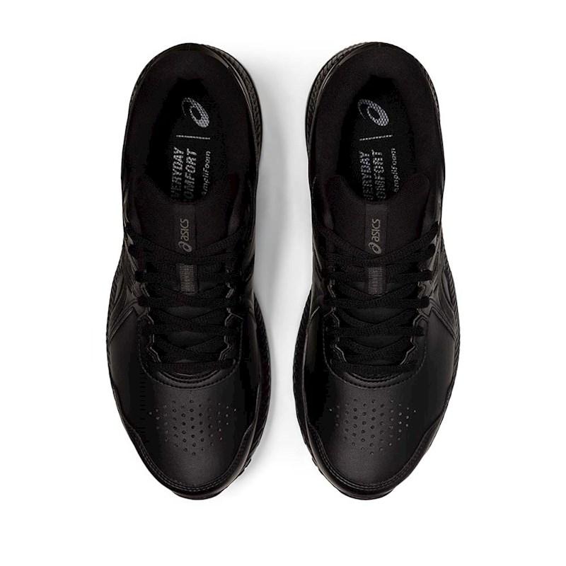 Asics mens black clearance leather shoes
