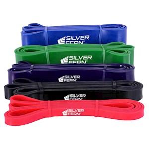 Silver Fern Long Resistance Band 5 Pack