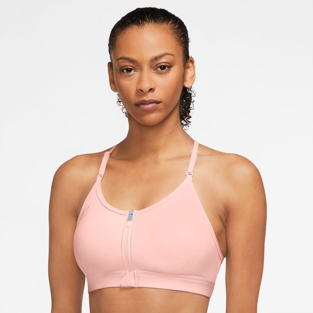 Nike Womens Dri-Fit Indy Zip Front Crop