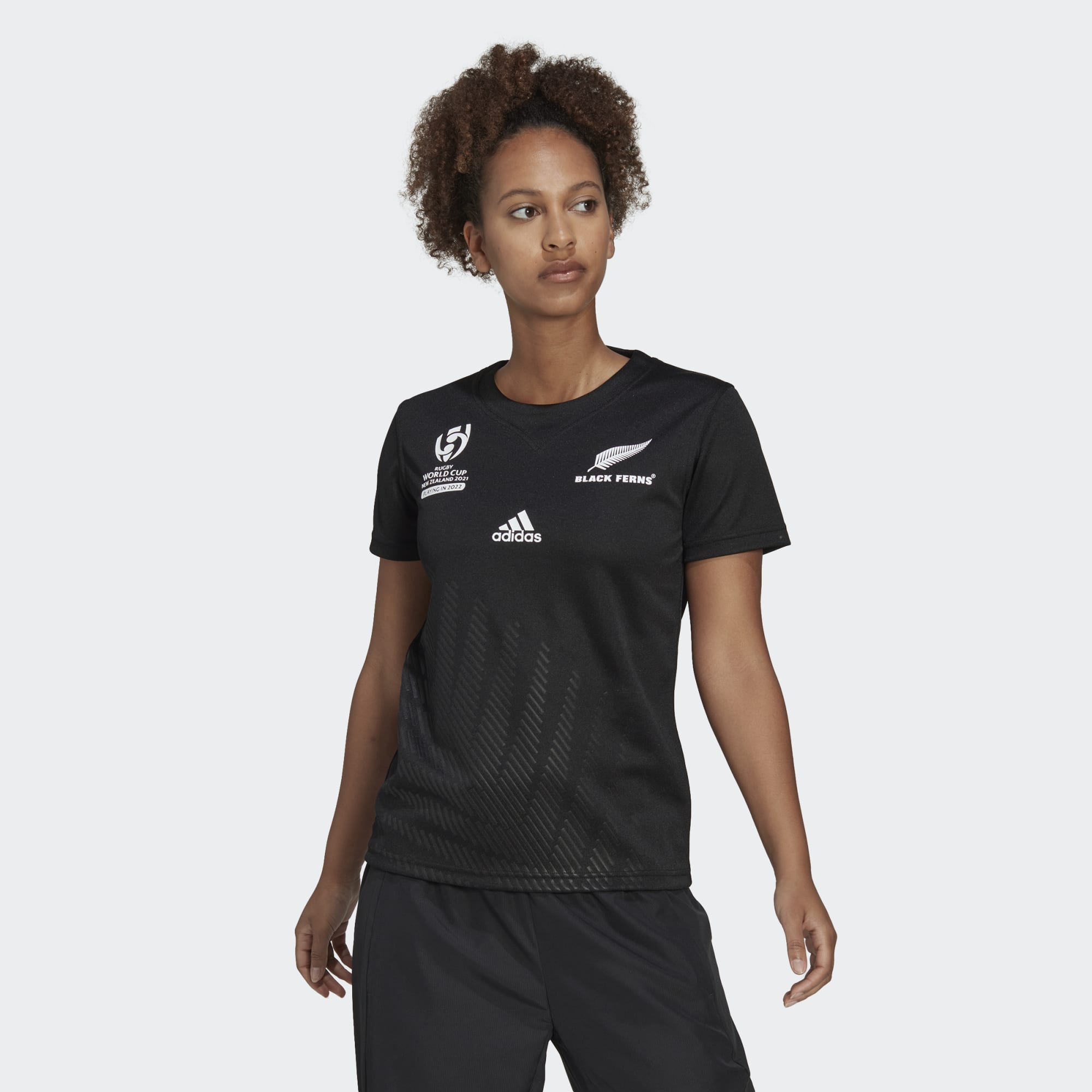adidas Womens Black Ferns Rugby World Cup 2021/2022 Jersey | Rebel 