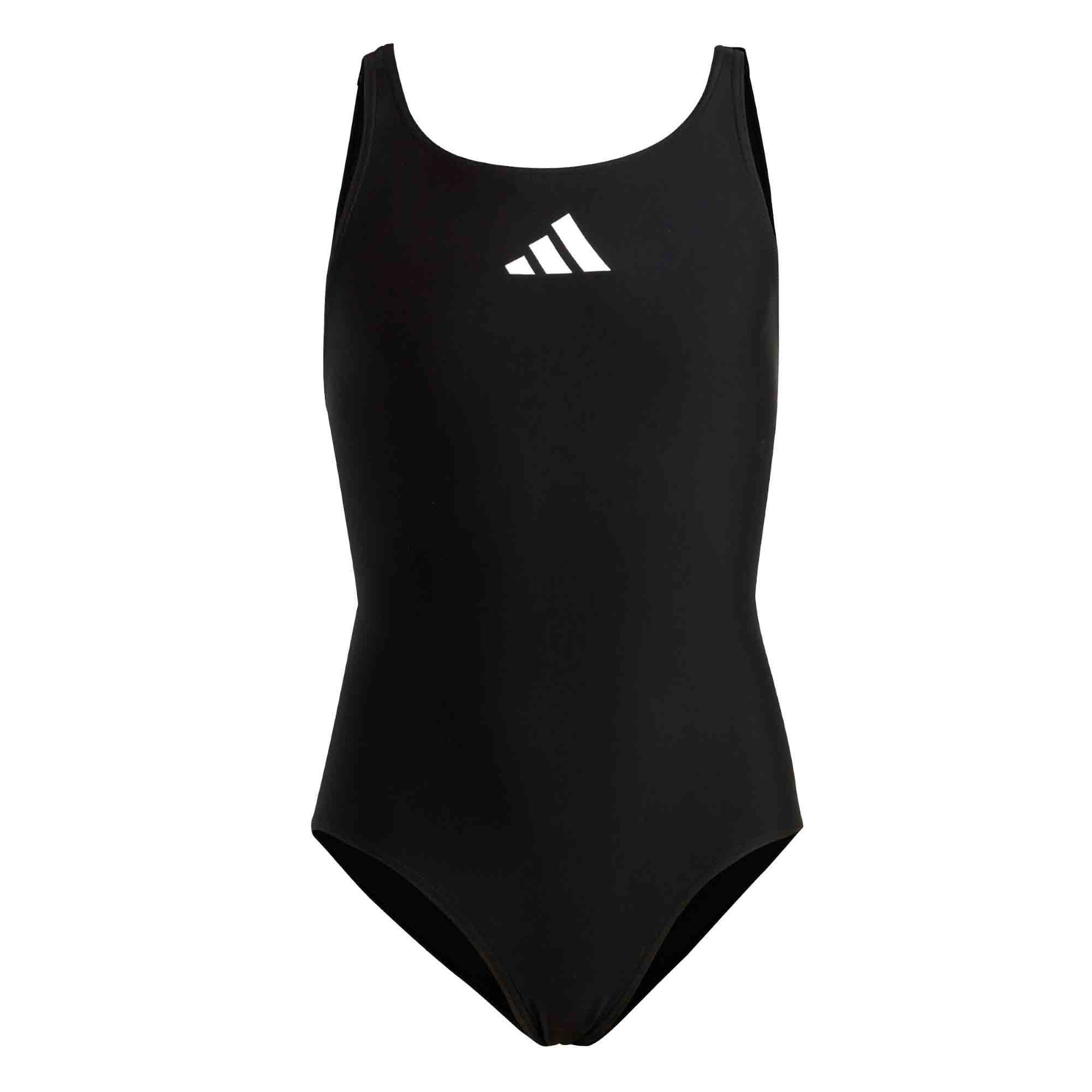 adidas Girls Infinitex Eco Primeblue 3 Bar Logo Swimsuit