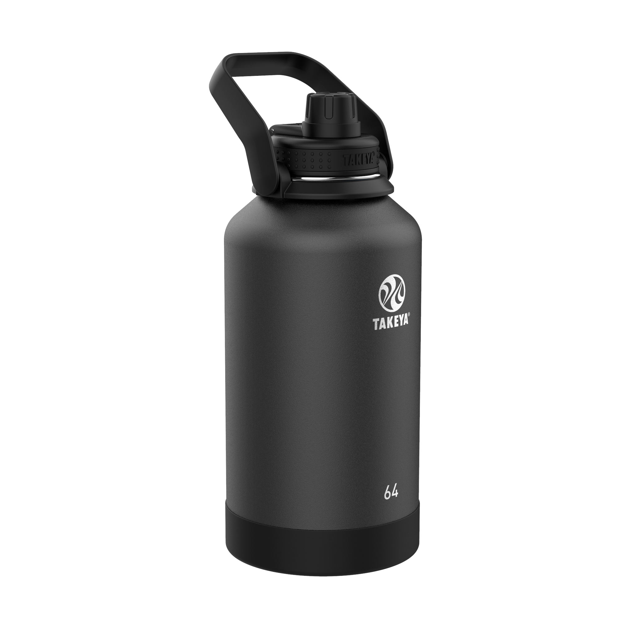 Takeya Actives Wide Handle Spout Bottle Onyx 1900ml