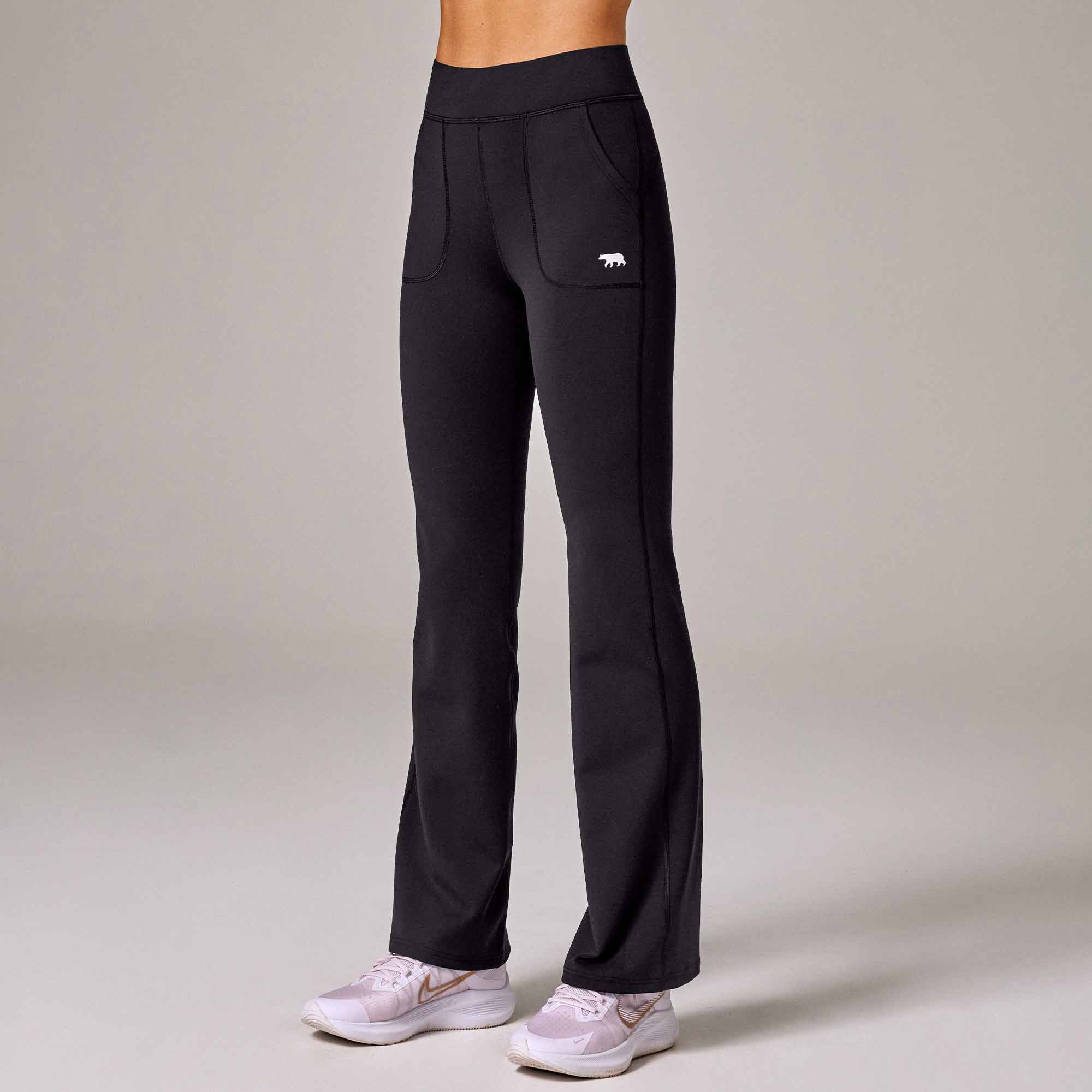 Running Bare Womens Thermal Pocket Yoga Pants 31 inch