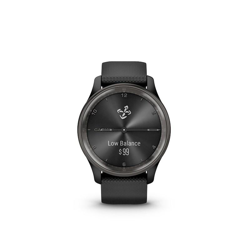 Garmin vivomove Trend Silicone Watch Black Rebel Sport