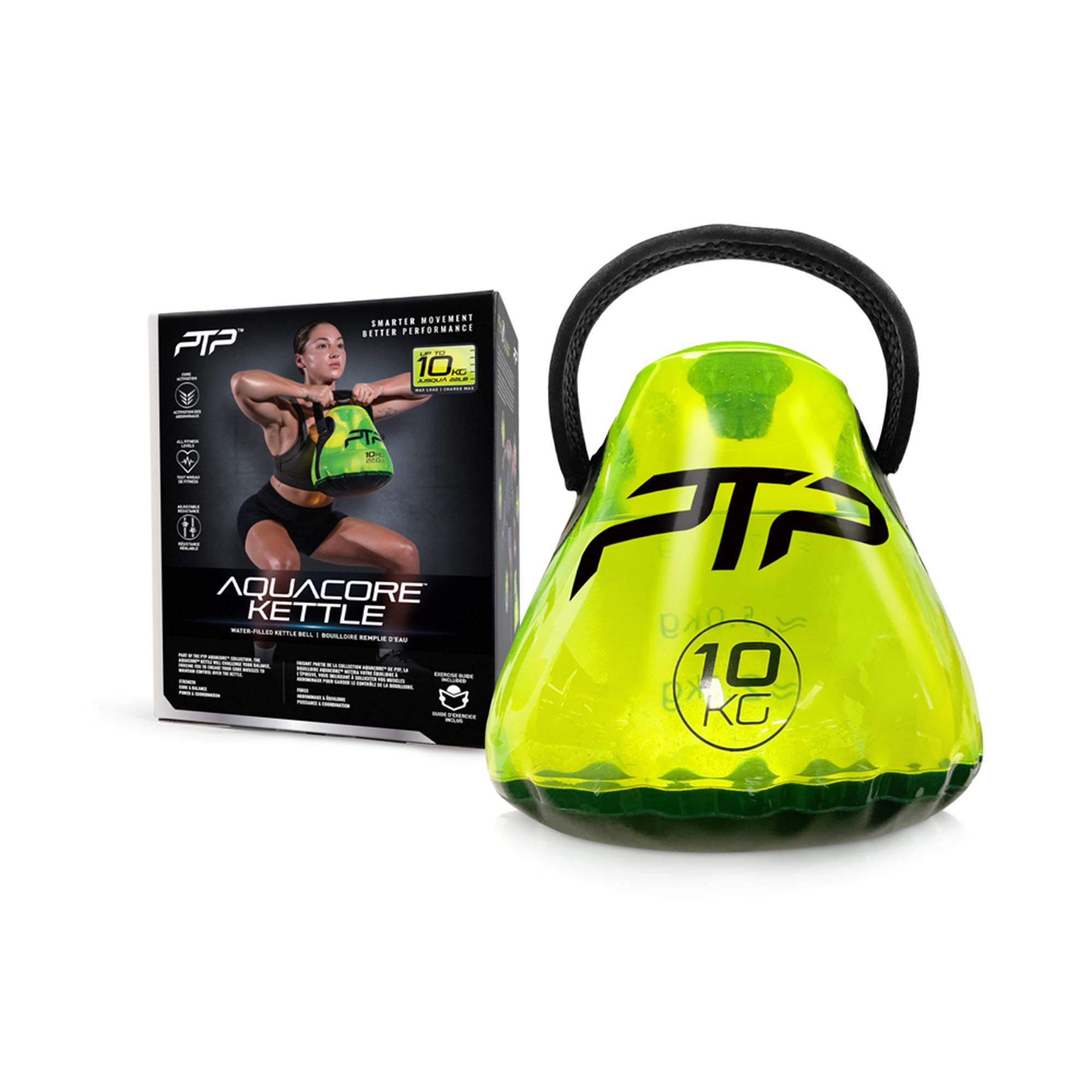 PTP Aqua Core Kettlebell Green/Black 10kg