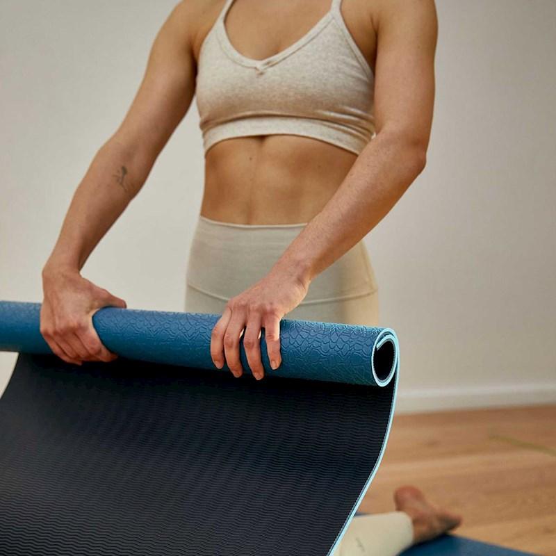 BAHE Super Grip Yoga Mat Blue 6mm Rebel Sport