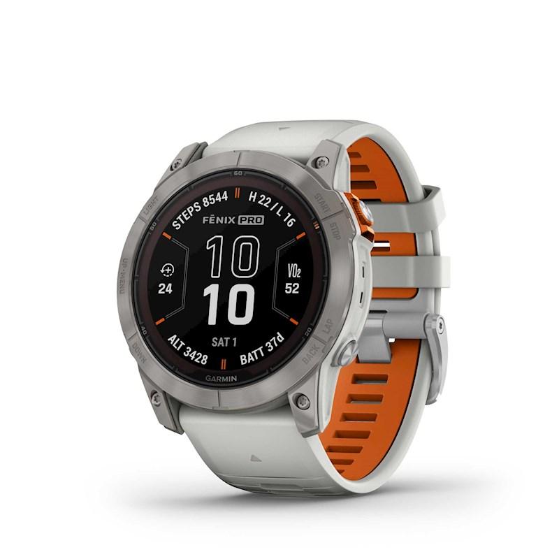 Garmin Fenix 7X Pro Sapphire Solar GPS Watch Grey Orange Rebel Sport