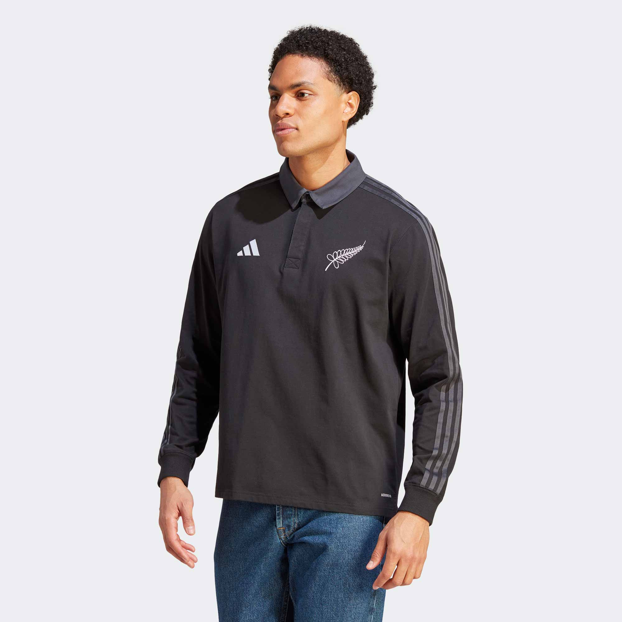 adidas Mens All Blacks Rugby World Cup Heritage LS Polo
