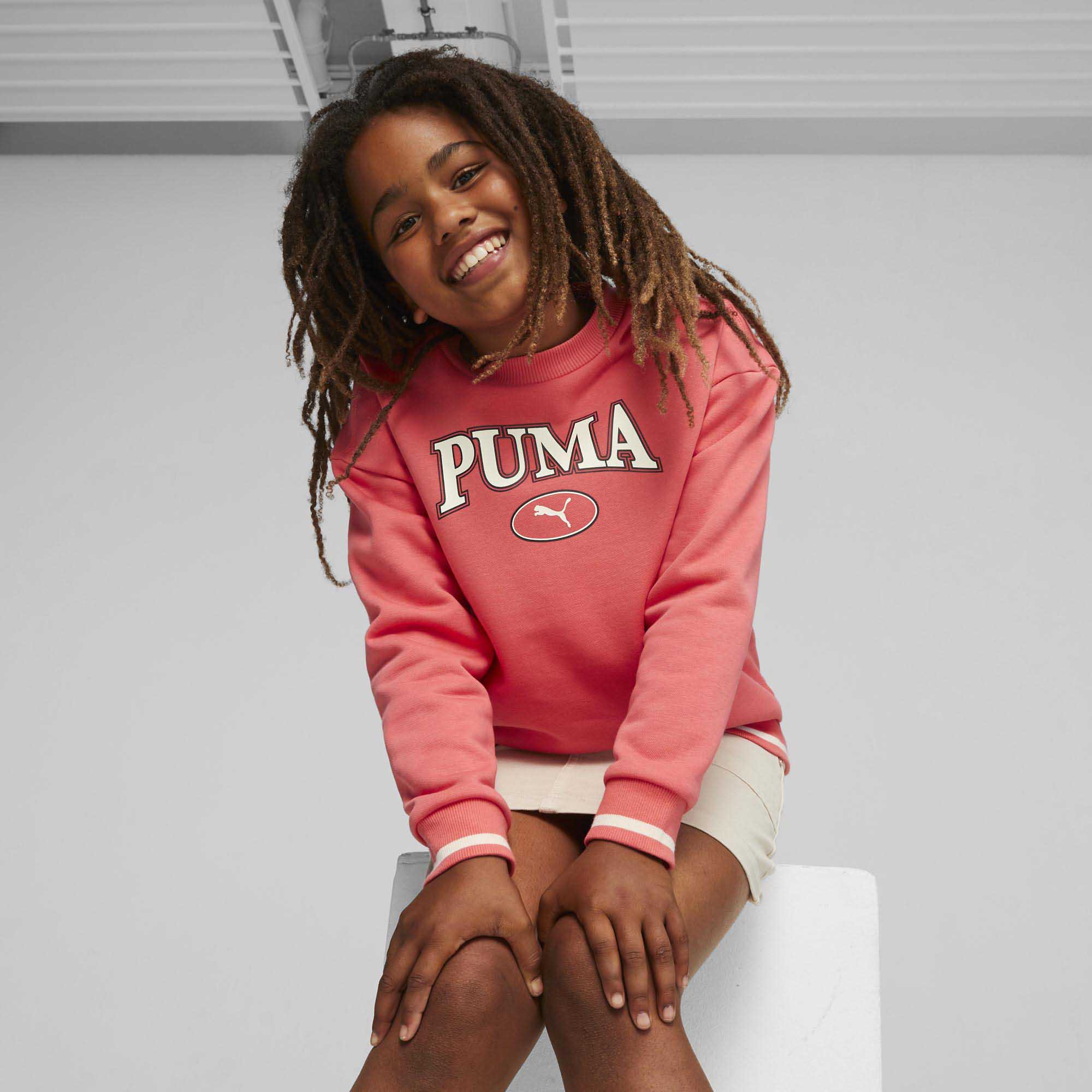 Puma Girls Puma Squad Fleece Crew Sweatshirt