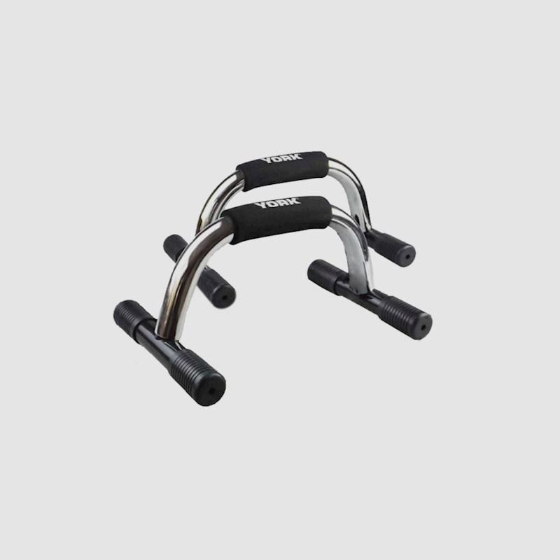 York Chrome Push Up Bar Pair Rebel Sport
