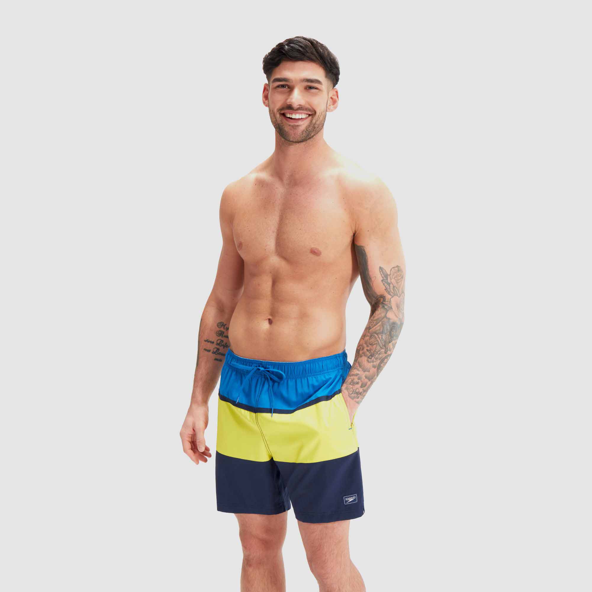 Speedo Mens Colorblock Redondo Edge Volley 17 Inch Watershort