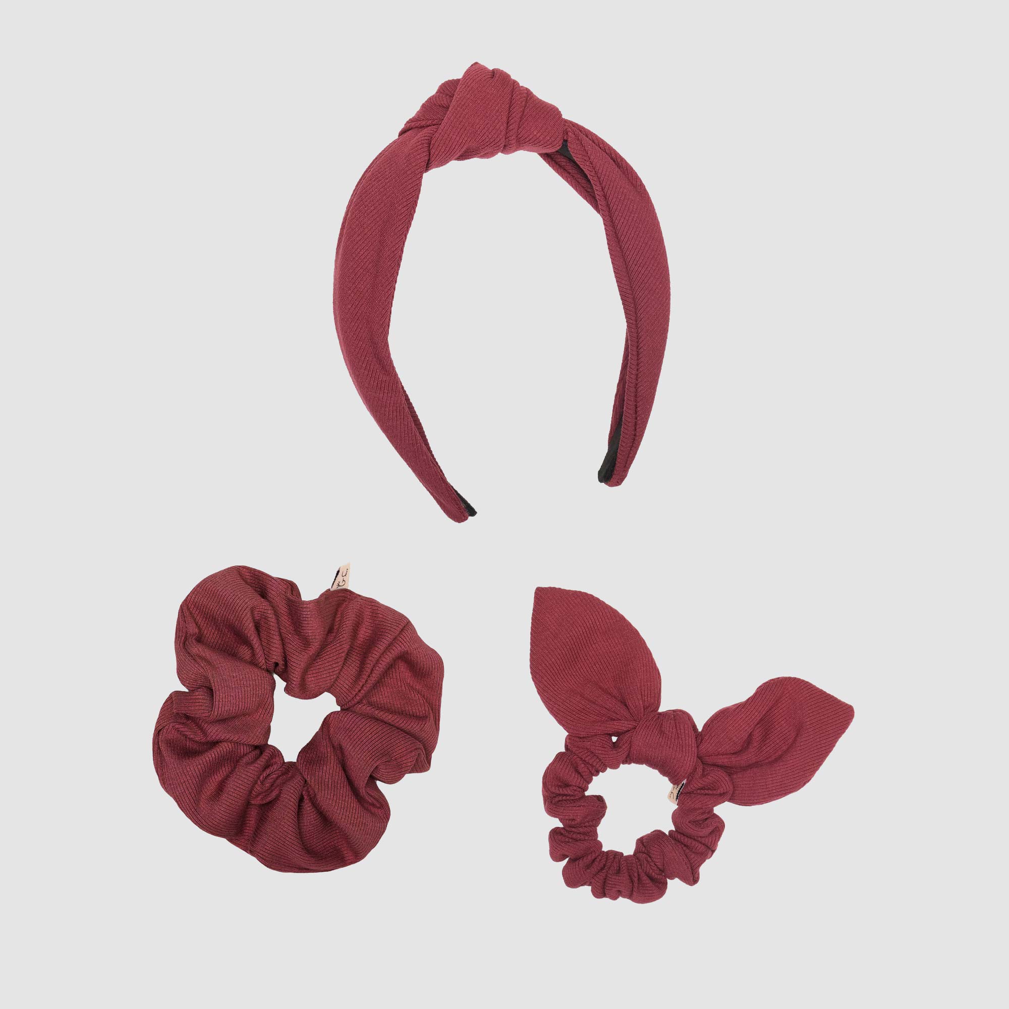 The Girl Club Cotton Rib Hair Accessories Set