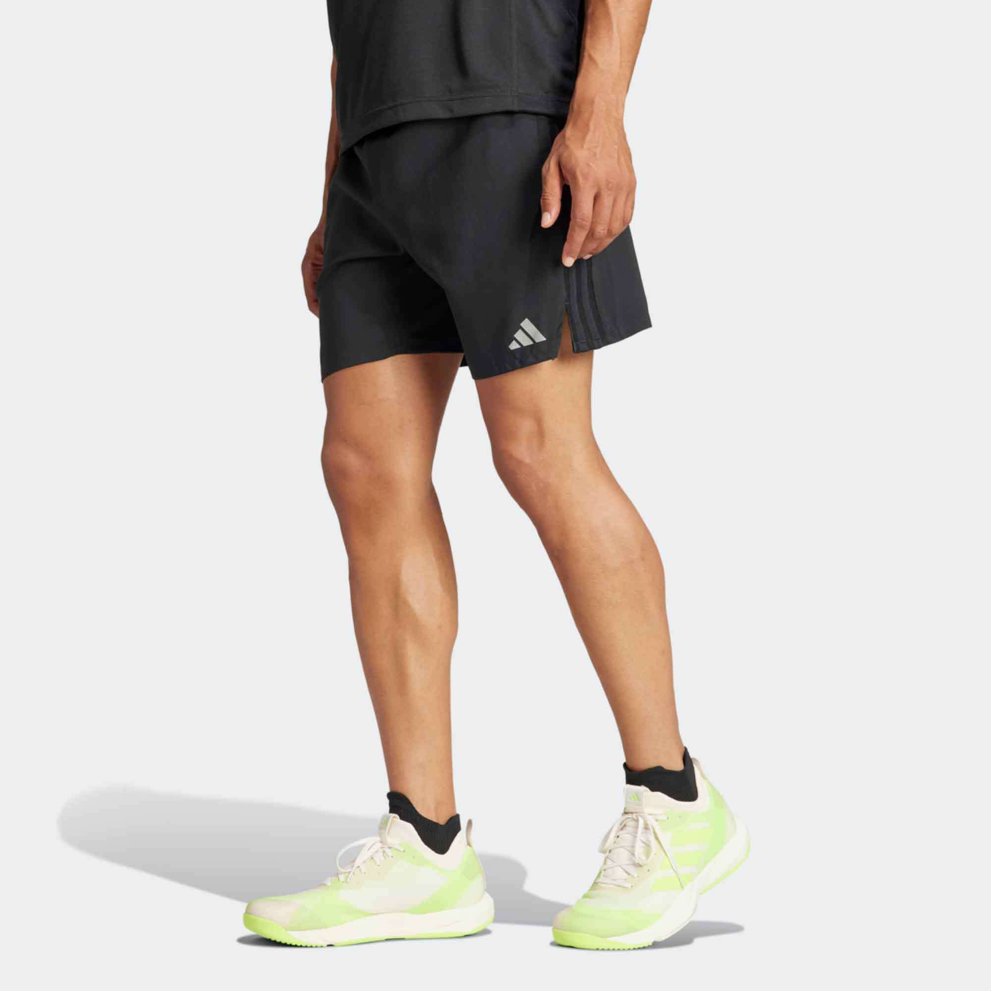 adidas Mens HIIT Workout 3 Stripes 7inch Short