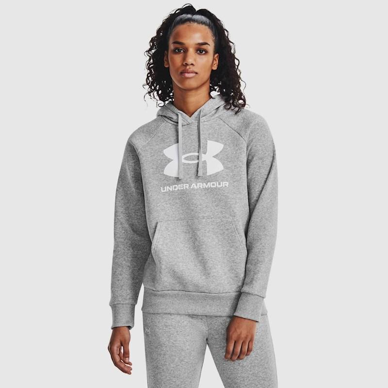 Under Armour Womens Rival Fleece Big Logo Hoody Rebel Sport