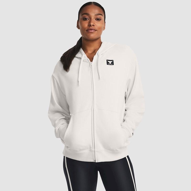 Under Armour Womens Project Rock HW Terry OS Full Zip Jacket | Rebel Sport