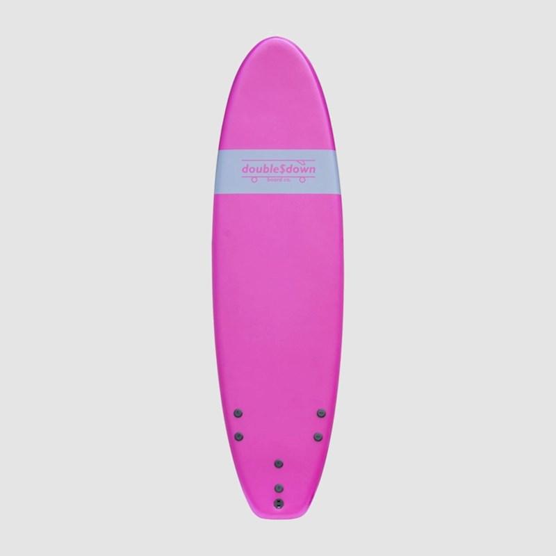Double Down Seadog Softboard Surfboard Pink 6ft6 Rebel Sport