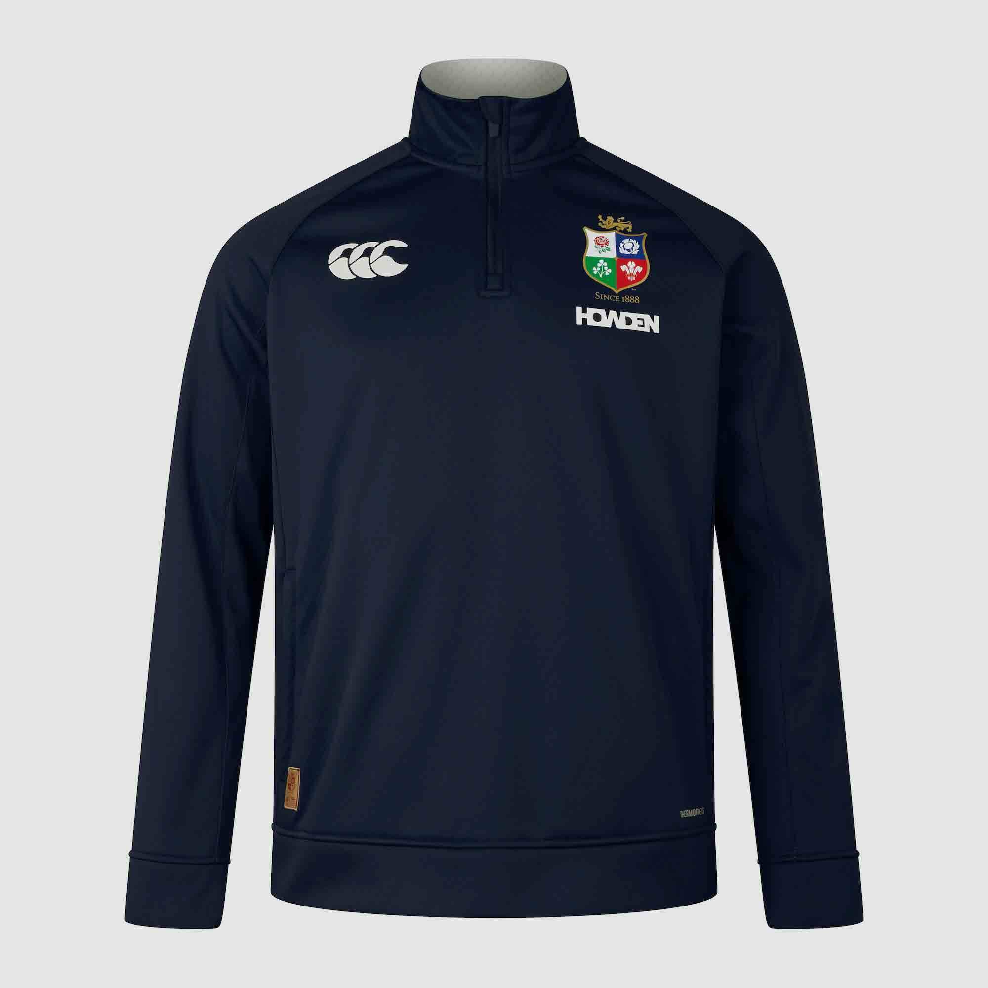 Canterbury Mens British & Irish Lions Quarter Zip Fleece Sweat