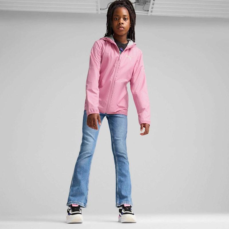 Puma Girls Fleece Lined Windbreaker Jacket Rebel Sport