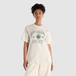 New Balance Womens Athletics Oversized Crest Tshirt
