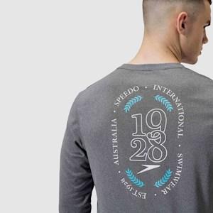 Speedo Mens Long Sleeve Graphic Swim Sun Top