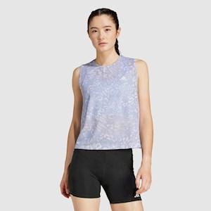 adidas Womens Own The Run CLIMACOOL 3 Stripe Tank