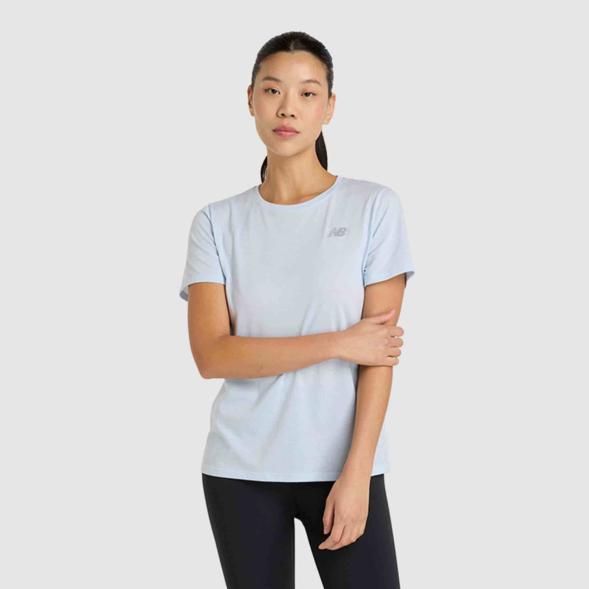 New Balance Womens Sport Essentials Heathertech Tshirt