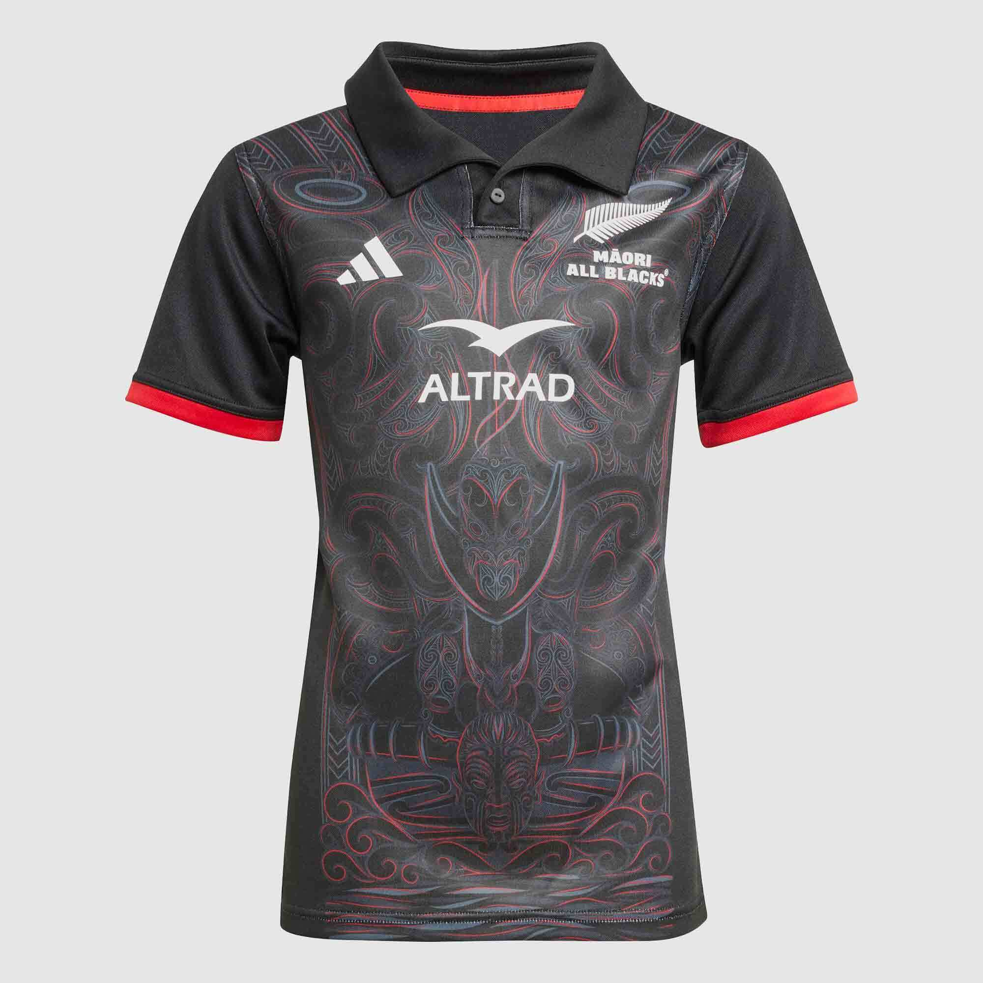 adidas Youth Maori All Blacks Home Jersey
