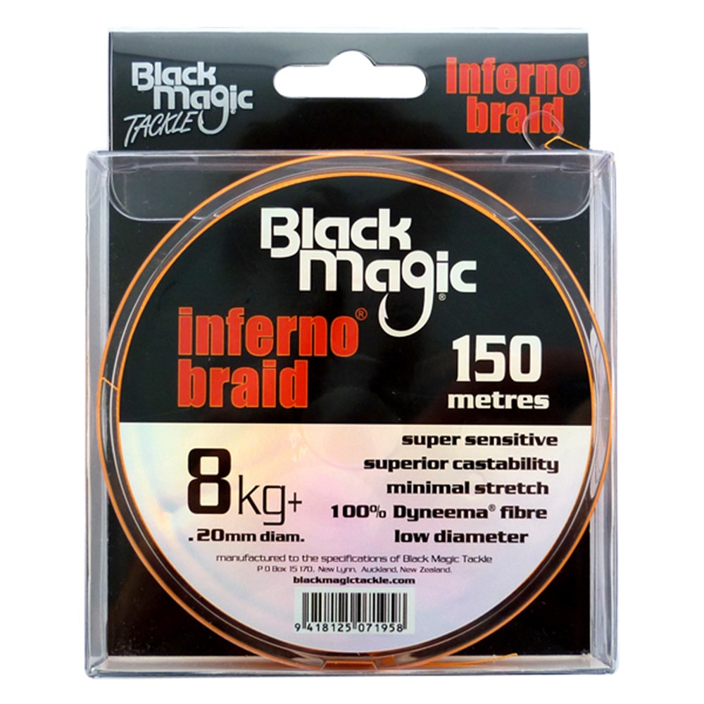 Black Magic Inferno Braid 8kg+ 150m spool | Rebel Sport