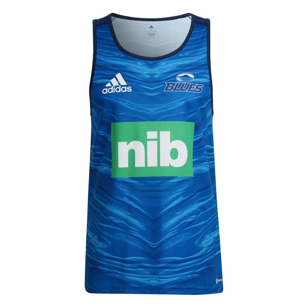 adidas Mens Super Rugby 2022 Blues Performance Singlet | Rebel Sport