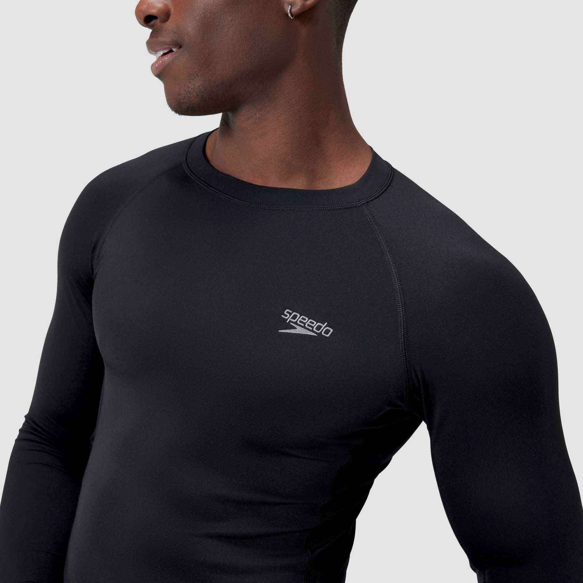 Speedo Herren Langarm Rash Top Mit LSF 40 – Schnell Trocknend, Chlorbeständig & Aus Recyceltem Material